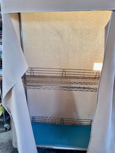 lot 418 image: Metal Rack on Casters with Removable Cover