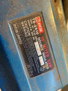 lot 376 image: Ryobi 10 Inch Mitre Saw