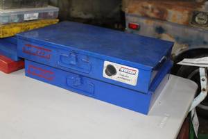lot 1287 image: Lot of (2) Winzer Metal Parts Organizer Cabinets, Caplugs, Misc. Hardware