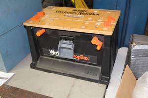 lot 1284 image: Black & Decker Workmate ShopBox Portable Project Center