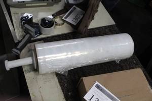 lot 1306 image: 18 Roll of Plastic Shrink Wrap on Roller