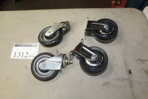 lot 1312 image: Lot of (4) 5 Caster Wheels