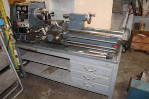 lot 1265 image: Enco 110-2079 Swing Geared Head Bench Lathe