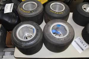 lot 1330 image: Lot of (4) Racing Go-Kart Tires on 5 Rims
