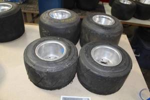 lot 1327 image: Lot of (4) Racing Go-Kart Tires on 5 Rims