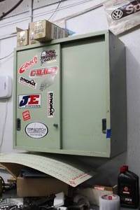 lot 1345 image: Metal Wall-Mount Storage Cabinet 2-shelf2-door