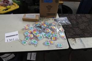 lot 1361 image: Lot of  Keychains and Suction Cup Hooks