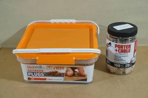 lot 69 image: Deck Wise Extreme Plugs and Porter Cable Joining Biscuits