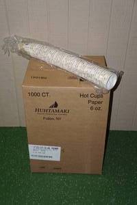 lot 119 image: 1000 Huhtamaki 6 Oz Hot Cups - Bull Run