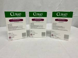 lot 12 image: Curad Non-Adherent Oil Emulsion Dressing with USP Mineral Oil 50 Pieces per Box (3 Box)