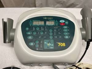 lot 24 image: MSRP $3300 Dynatronics Solaris Dynatron 708 Chiropractic Veterinarian Ultrasound Unit - Includes Ultrasound Applicator - Does Not Include&nbspInfrared Light Handpiece (Replacement Can Be Found Online) - Great Working Condition