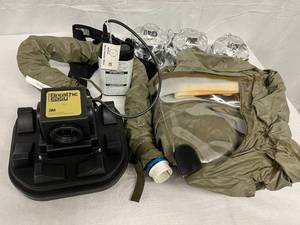 lot 32 image: WOW MSRP $1800 3M Breathe Easy (CBRN) Powered Air Purifiying Respirator (PAPR) System for Emergency Preparedness - Come With 3 New Sealed In Package Cartridges. LIKE NEW