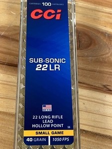 (100 ) Rounds CCI Sub-Sonic .22LR S...