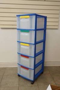 plastic storage unit