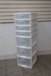 plastic storage unit