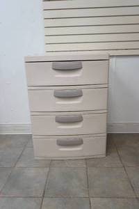 plastic dresser storage