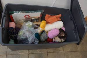 tub of yarn