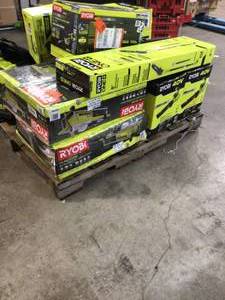Lot of Mixed Assorted Ryobi Lawn Care Items and Power Tools Customer Returns See Pictures