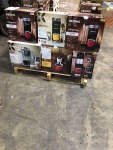 Pallet with assorted Keurig Coffee Makers various models and conditions open box customer returns see pictures