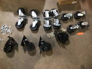 Lot of assorted Caster kitsWheels various sizes see pictures