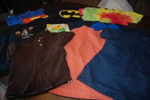 Boys size 78 shirts, dog and cat f...