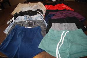 about 12 pair size XS shorts...