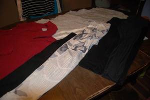 3 tops and 4 active wear pants size...