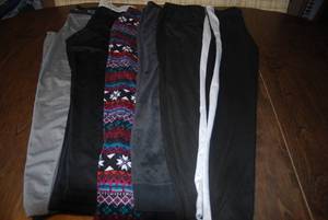 6 pair of active wear, jeggings, et...