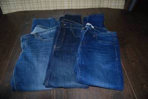 3 pair size 6 inseam 28 jeans, chec...