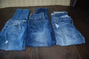 3 pair size 28 waist inseam 27, exc...