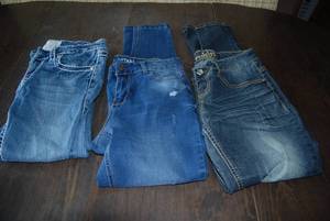 3 pair size 7 inseam 27 except one ...