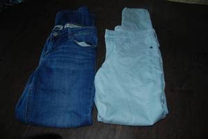2 pair of jeans size 9 inseam 28...