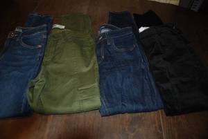 4 pair size 2 inseam 27 jeans...