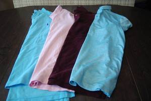 2 size small polos and a small acti...