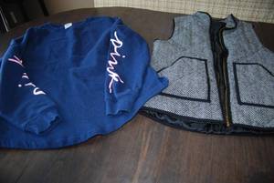 Pink size XS and size small vest...