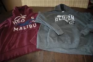 2 Hoodies size Large...