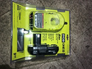 RYOBI ONE 18V Lithium-Ion 2.0 Ah Compact Battery and Charger Starter Kit