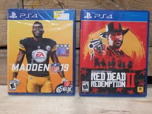 lot 48 image: 2 Pack PS4 games - Madden 19Red Dead Redemption II