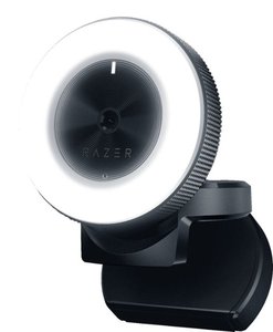 lot 7 image: Razer - Kiyo Webcam with Adjustable Ring Light - Black