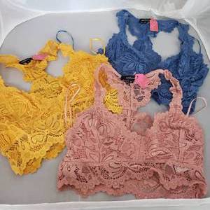 3-Lace Bralettes Size M (All With Tags)