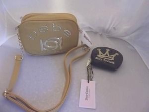 bebe Handbag With Gold Chain, Juicy Couture Coin Purse With Gold Chain - Both New With Tags
