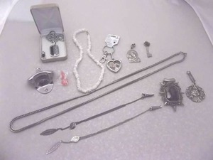 Lot Of Jewelry--34 Square Chain, Charms, Bottle Opener, Misc