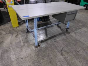 lot 13 image: Work Bench with Drawer - 72(w) x 35.5 x 33.5(h)