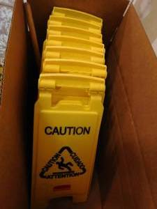 lot 17 image: 8 -  Caution Floor Signs & Shovel