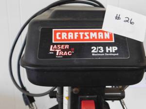 lot 26 image: Craftsman 23 HP Laser Trac Drill Press