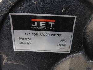 lot 27 image: Jet Arbor Press 12 Ton