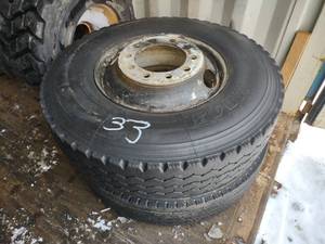 (2) Various 11R22.5 Tires on Rims...
