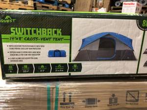 lot 29 image: Quest Switchback 10 Person Cross Vent Tent Customer Returns see the pictures