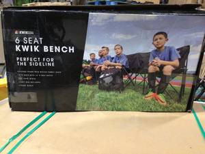 lot 31 image: Kwik Goal 9B906 6-Seat Kwik Bench Customer Returns see the pictures