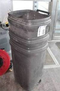 lot 486 image: Lot of (3) Plastic Wheeled Garbage Cans